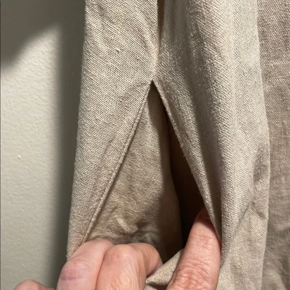 For Cynthia Tan Mini Dress with Puff Sleeves and Crew Neck Rounded Bottom Detail - Picture 12 of 15